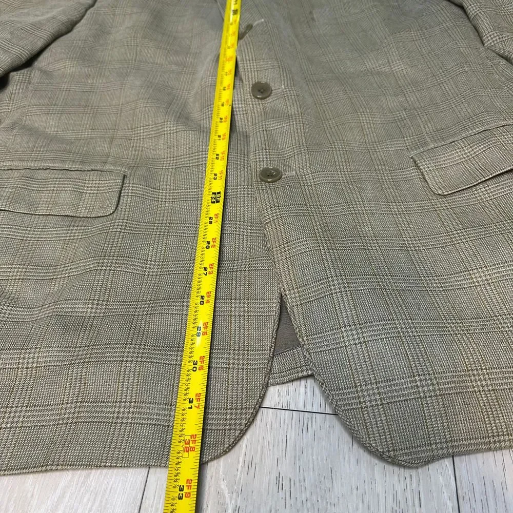 Gianfranco Ruffini‎ Classic Glen Plaid Blazer Professional Business Suit Jacket